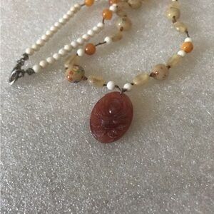 Vintage Asian beads Pendant Necklace